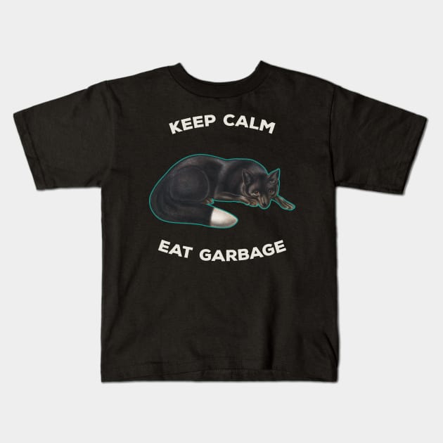 Vintage Fox Meme Keep Calm Kids T-Shirt by Rain Bows